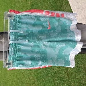 Nike Elite turquoise/pink shorts. YL SpongeBob Squidward color way.